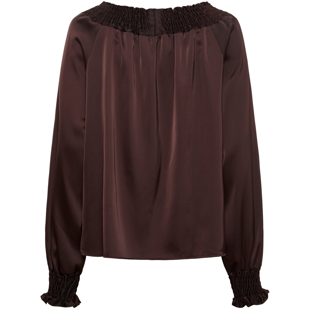 MARTA DU CHATEAU MArta du Chateau Dam Blus MdcVerona 8943P Blouse Coffee