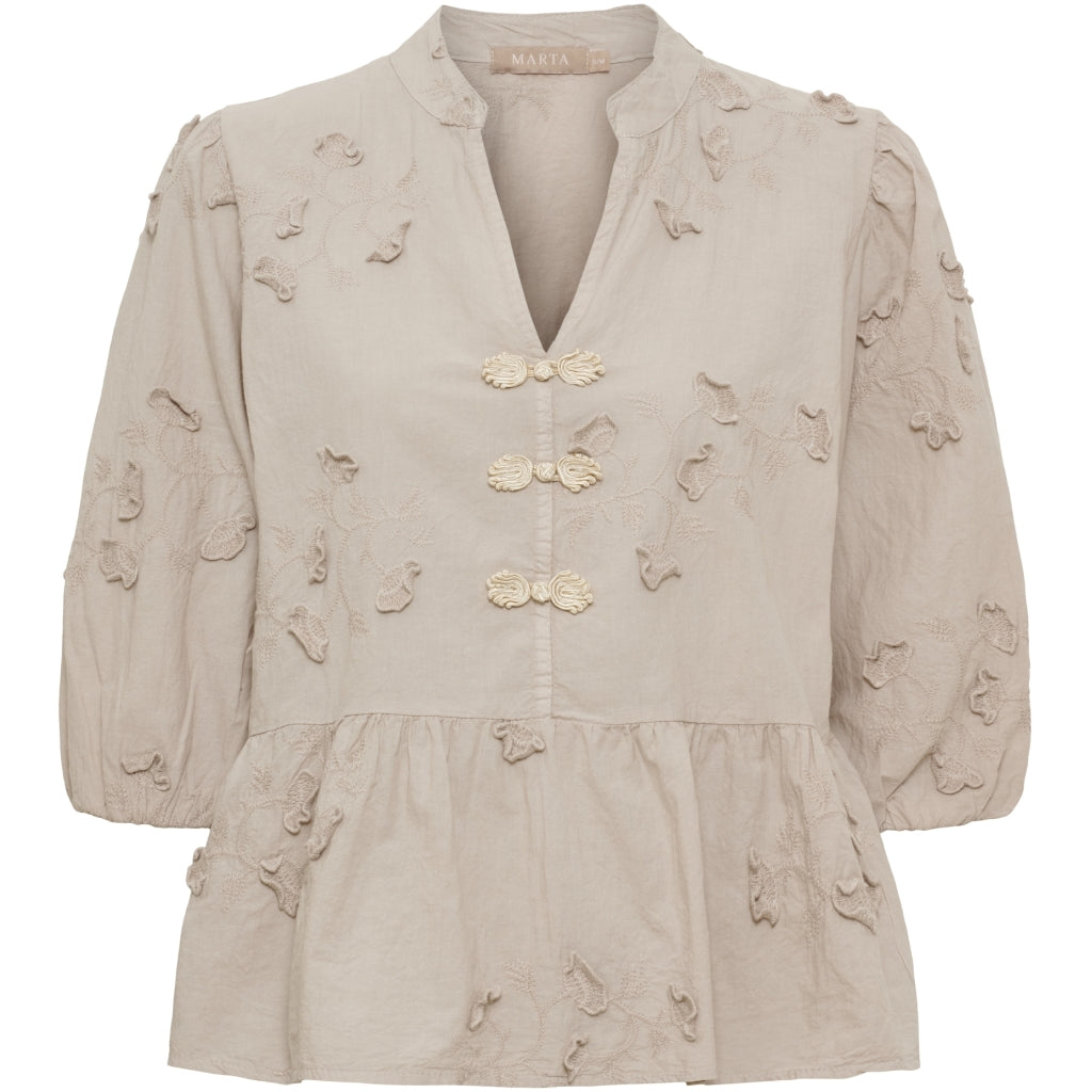 MARTA DU CHATEAU Marta Du Chateau Dam Blus MdcSafiya Blouse Beige