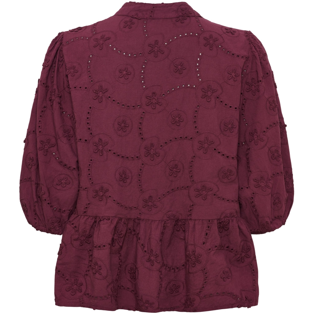 MARTA DU CHATEAU Marta Du Chateau Dam Blus MdcSafiya Blouse Bordeaux