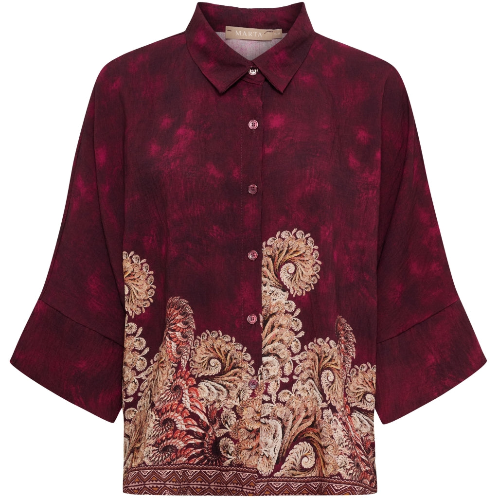 MARTA DU CHATEAU Marta Du Chateau Dam Skjorta MdcMirage 8717 Shirt Bordeaux