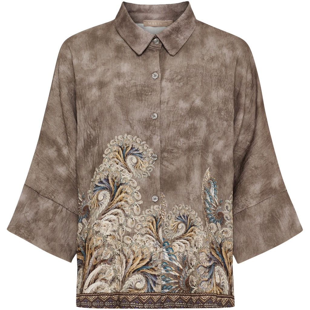 MARTA DU CHATEAU Marta Du Chateau Dam Skjorta MdcMirage 8717 Shirt Fango
