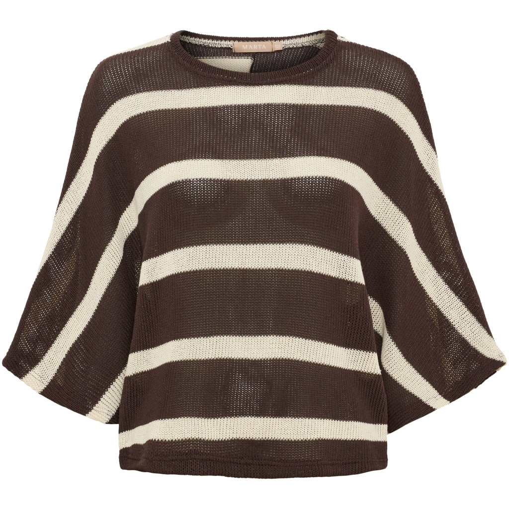 MARTA DU CHATEAU Marta Du Chateau Dam Stickat MdcCascade 58678 Knit Moro/Panna