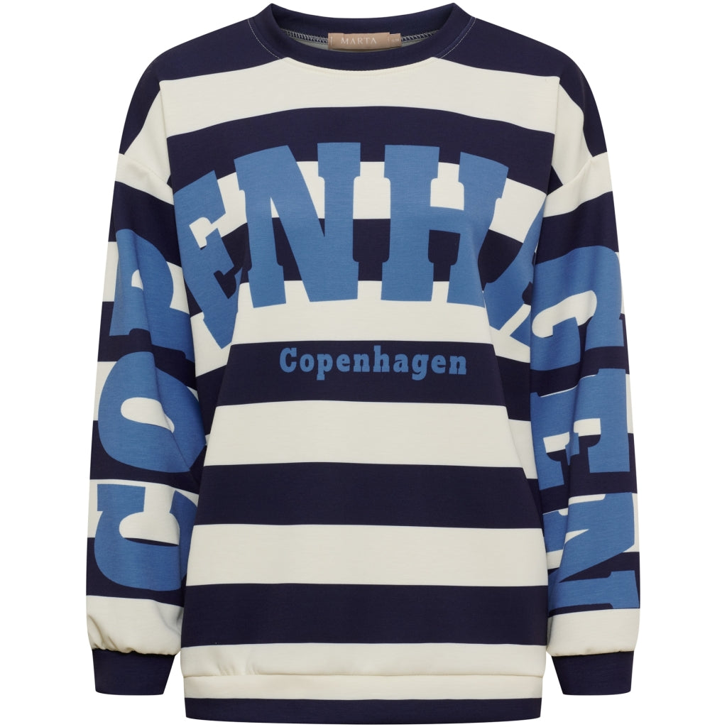 MARTA DU CHATEAU Marta Du Chateau Dam Sweatshirt MdcNerina Sweatshirt Blue/Jeans
