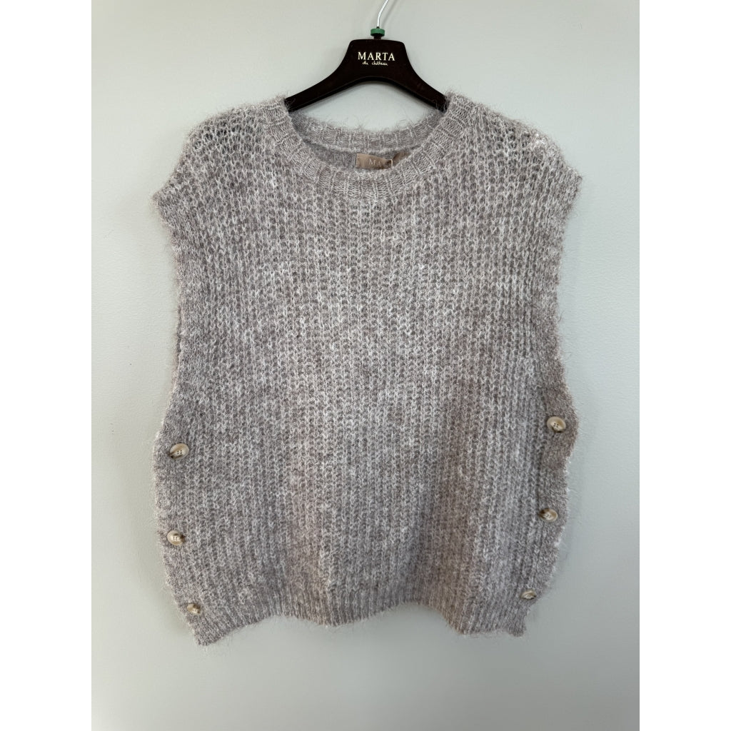 MARTA DU CHATEAU Marta Du Chateau Dam Väst MdcCoast 9851 Vest Fango Melange