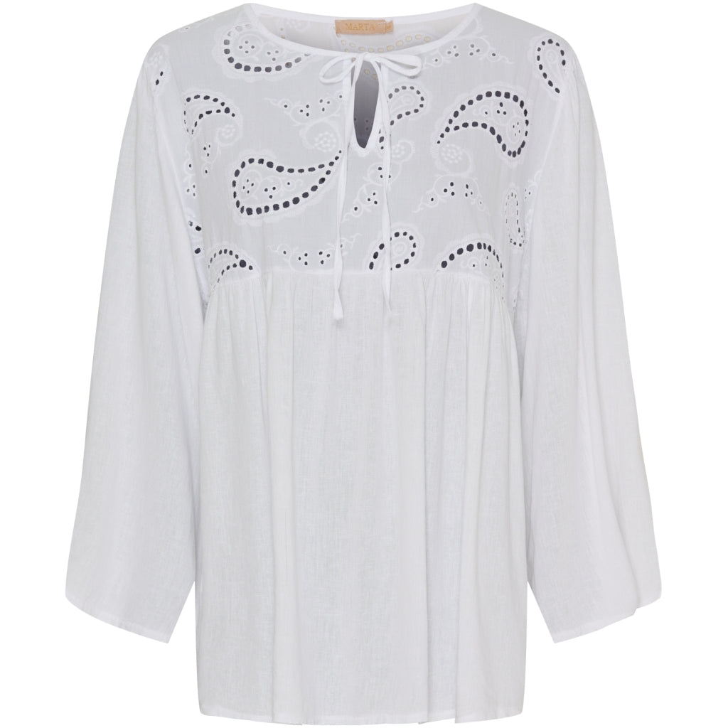 MARTA DU CHATEAU Marta Du Chateau dam blus MdcCaterina 5616 Blouse White