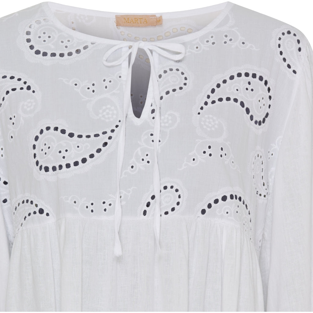 MARTA DU CHATEAU Marta Du Chateau dam blus MdcCaterina 5616 Blouse White