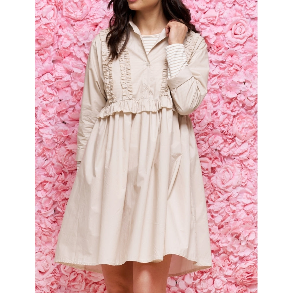 MARTA DU CHATEAU Marta Du Chateau dam klänning MdcViolet Dress Beige250
