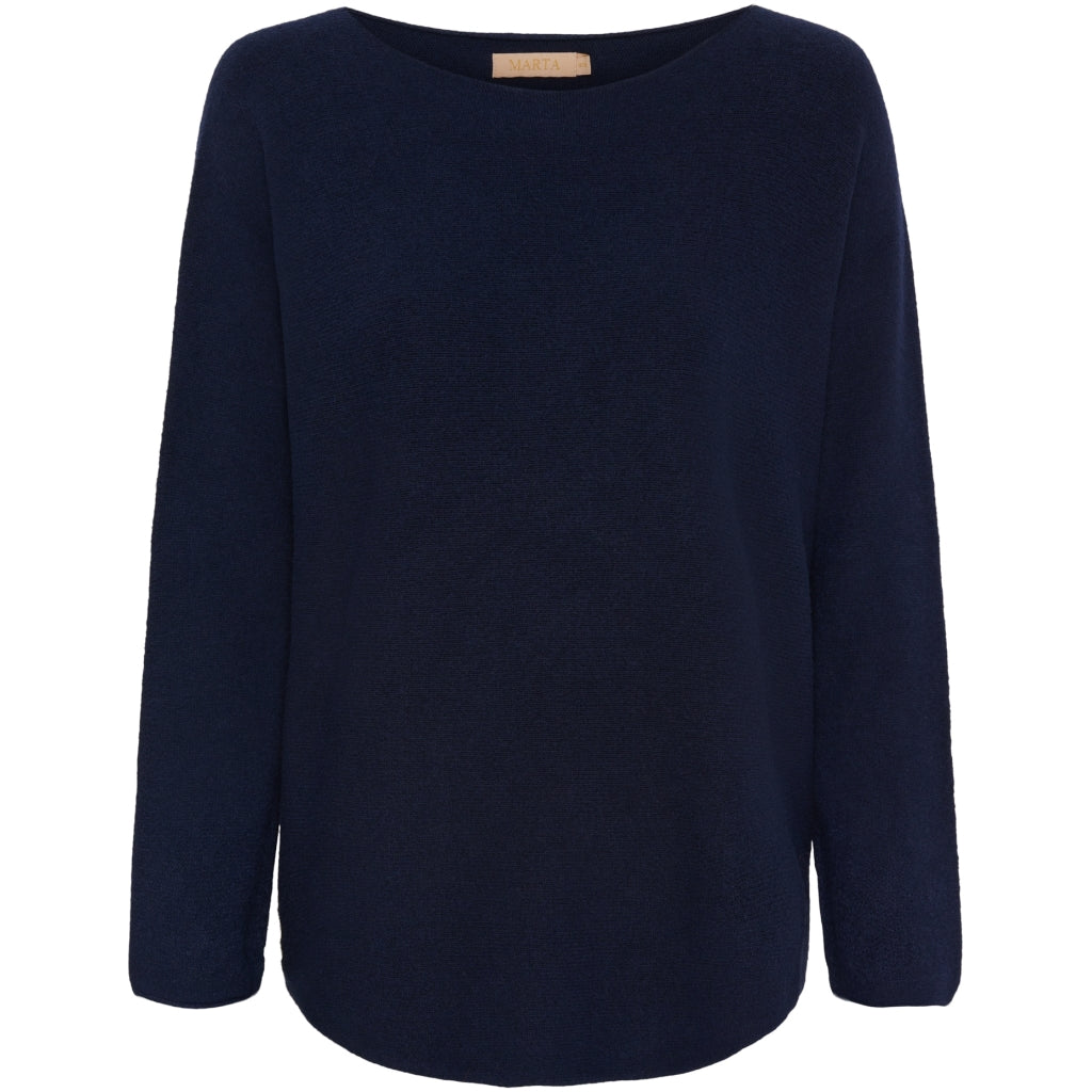 MARTA DU CHATEAU Marta Du Chateau dam stickad Dagmar 5001 Knit AWNavy6752