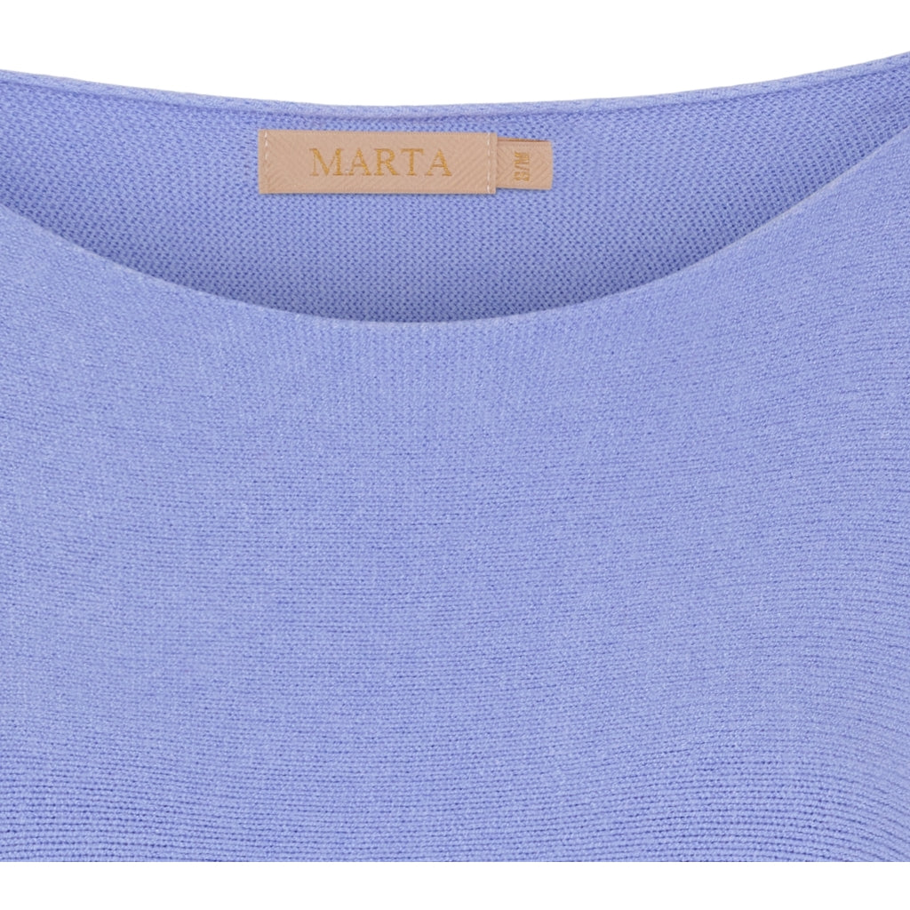 MARTA DU CHATEAU Marta Du Chateau dam stickad Dagmar 5001 Knit Azzurro9685