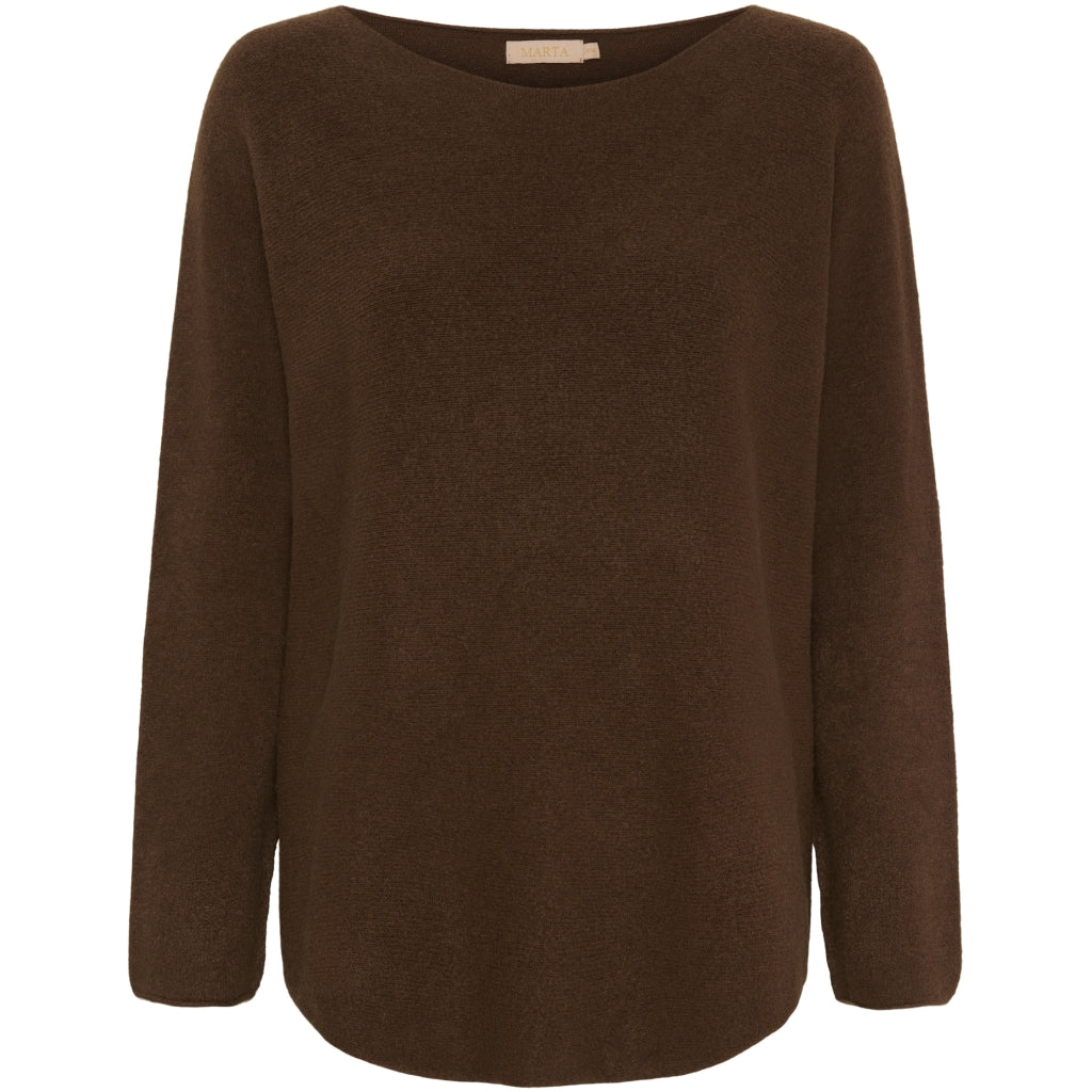 MARTA DU CHATEAU Marta Du Chateau dam stickad Dagmar 5001 Knit Brown4462