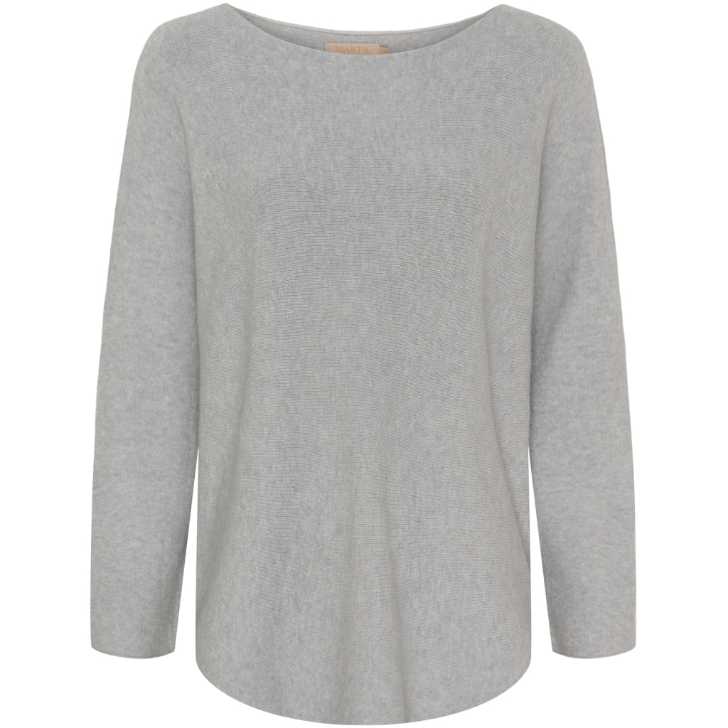 MARTA DU CHATEAU Marta Du Chateau dam stickad Dagmar 5001 Knit LightGrey4001