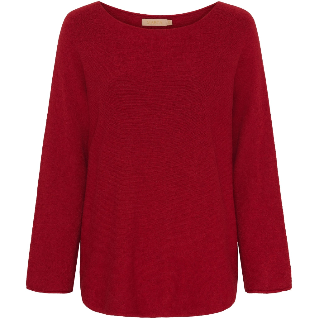 MARTA DU CHATEAU Marta Du Chateau dam stickad Dagmar 5001 Knit Red4308