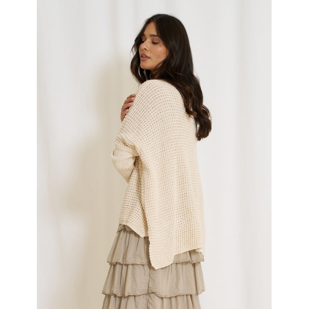 MARTA DU CHATEAU Marta Du Chateau dam stickad MdcMille Knit Beige