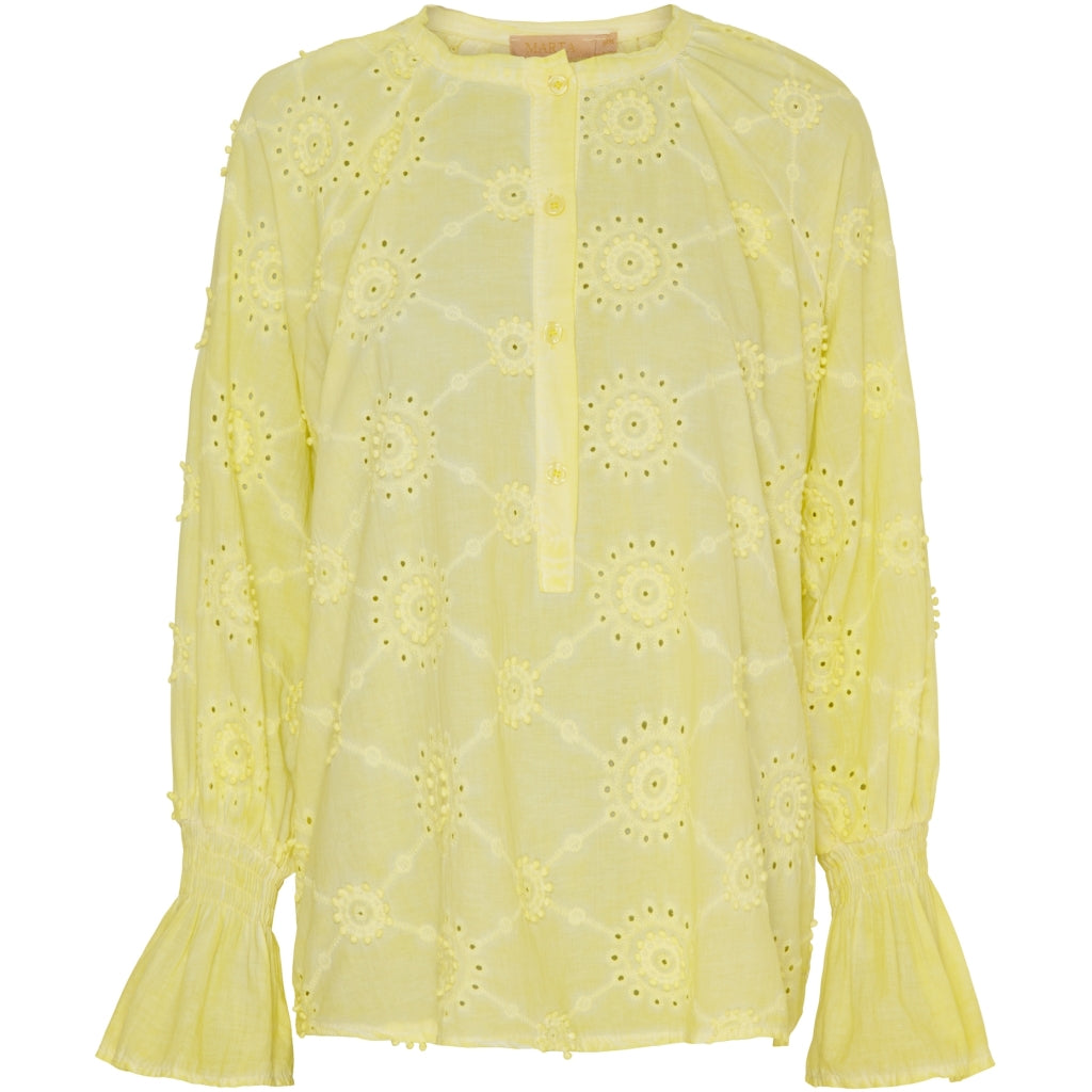 MARTA DU CHATEAU Marta Du Chateau dam blus MdcBianca Blouse Giallo Cold Wash