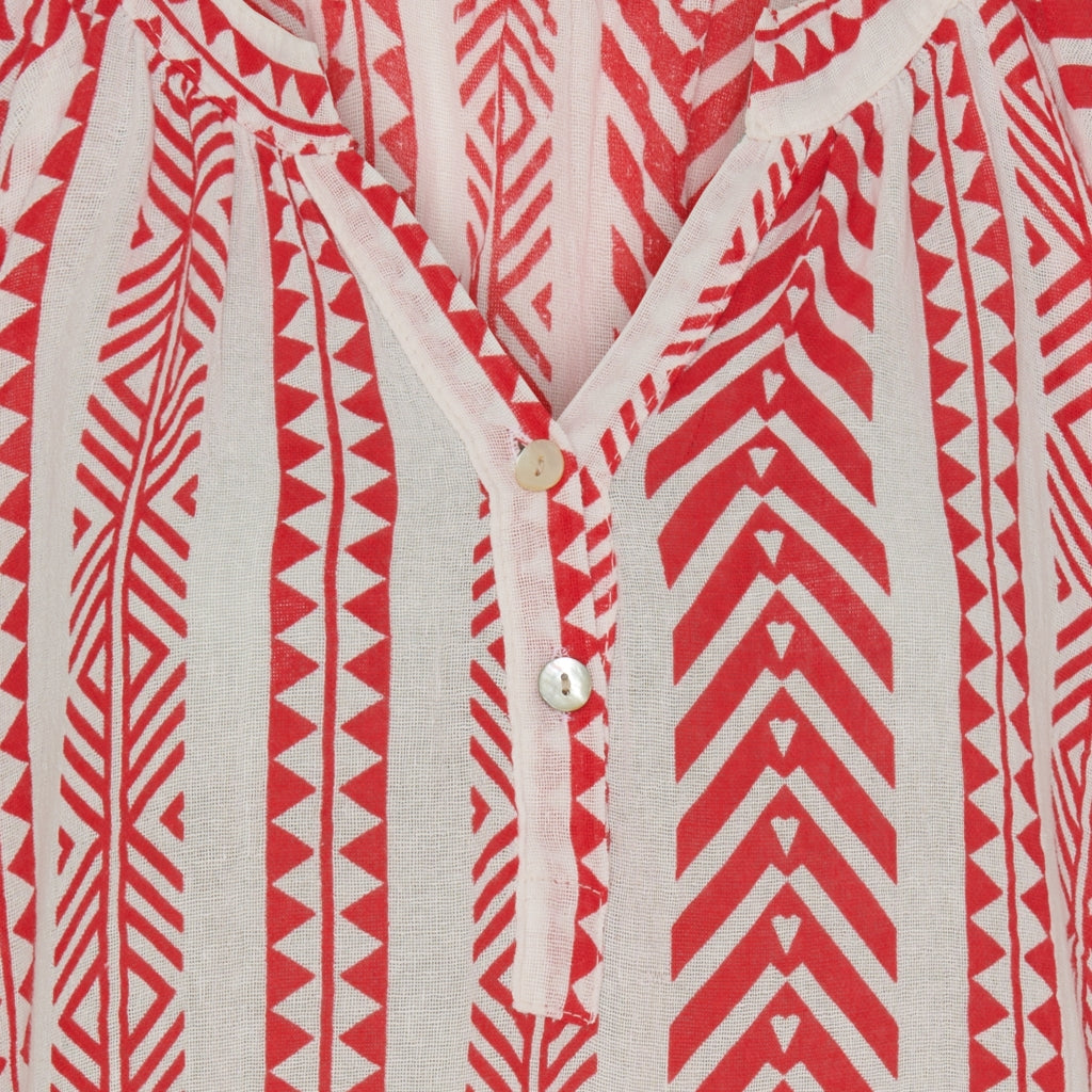 MARTA DU CHATEAU Marta Du Chateau dam blus MdcKairah Blouse Red