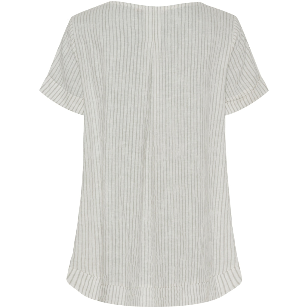 MARTA DU CHATEAU Marta Du Chateau dam blus MdcNatalie Blouse Panna Grey Stripe