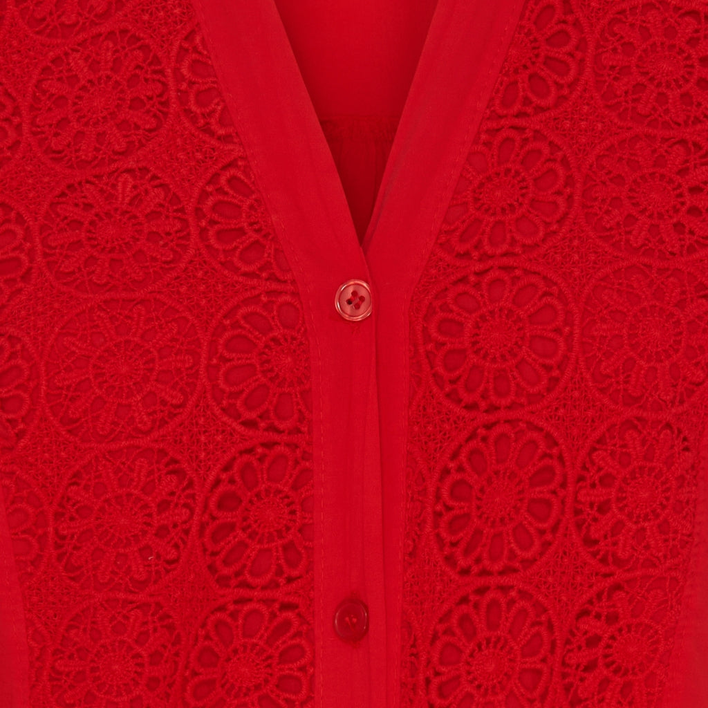 MARTA DU CHATEAU Marta Du Chateau dam skjorta MdcMargherita Shirt Poppy Red 596