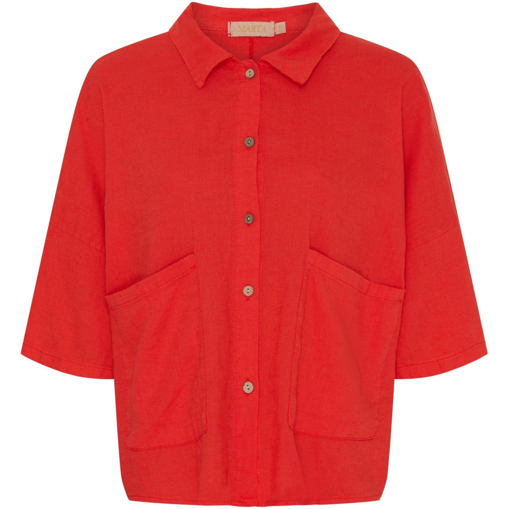 MARTA DU CHATEAU Marta Du Chateau dam skjorta MdcMinna Shirt Red