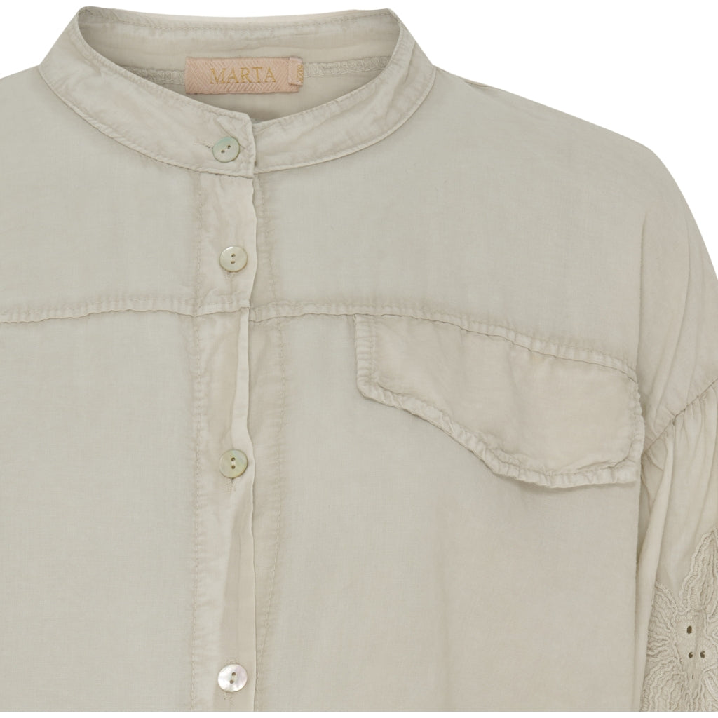 MARTA DU CHATEAU Marta Du Chateau dam skjorta MdcRiley Shirt Beige
