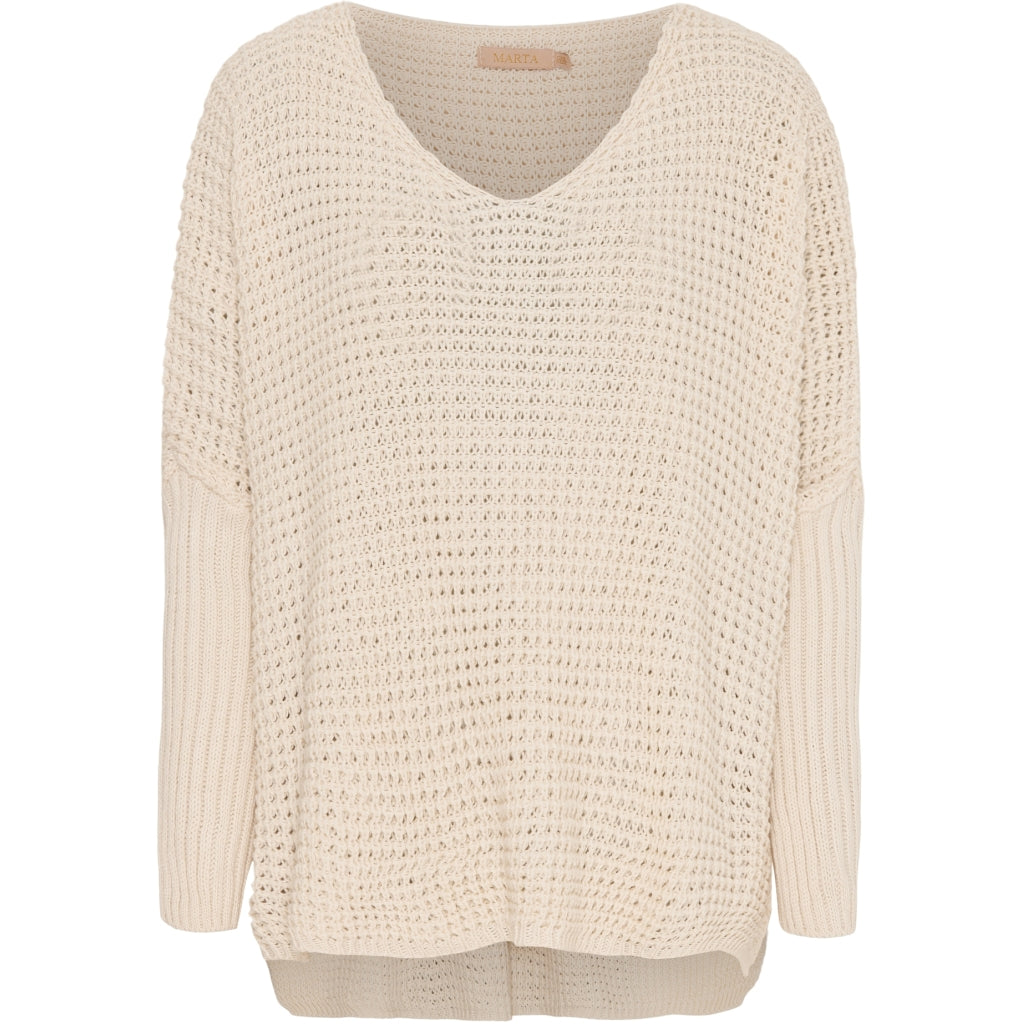 MARTA DU CHATEAU Marta Du Chateau dam stickad MdcMille Knit Beige