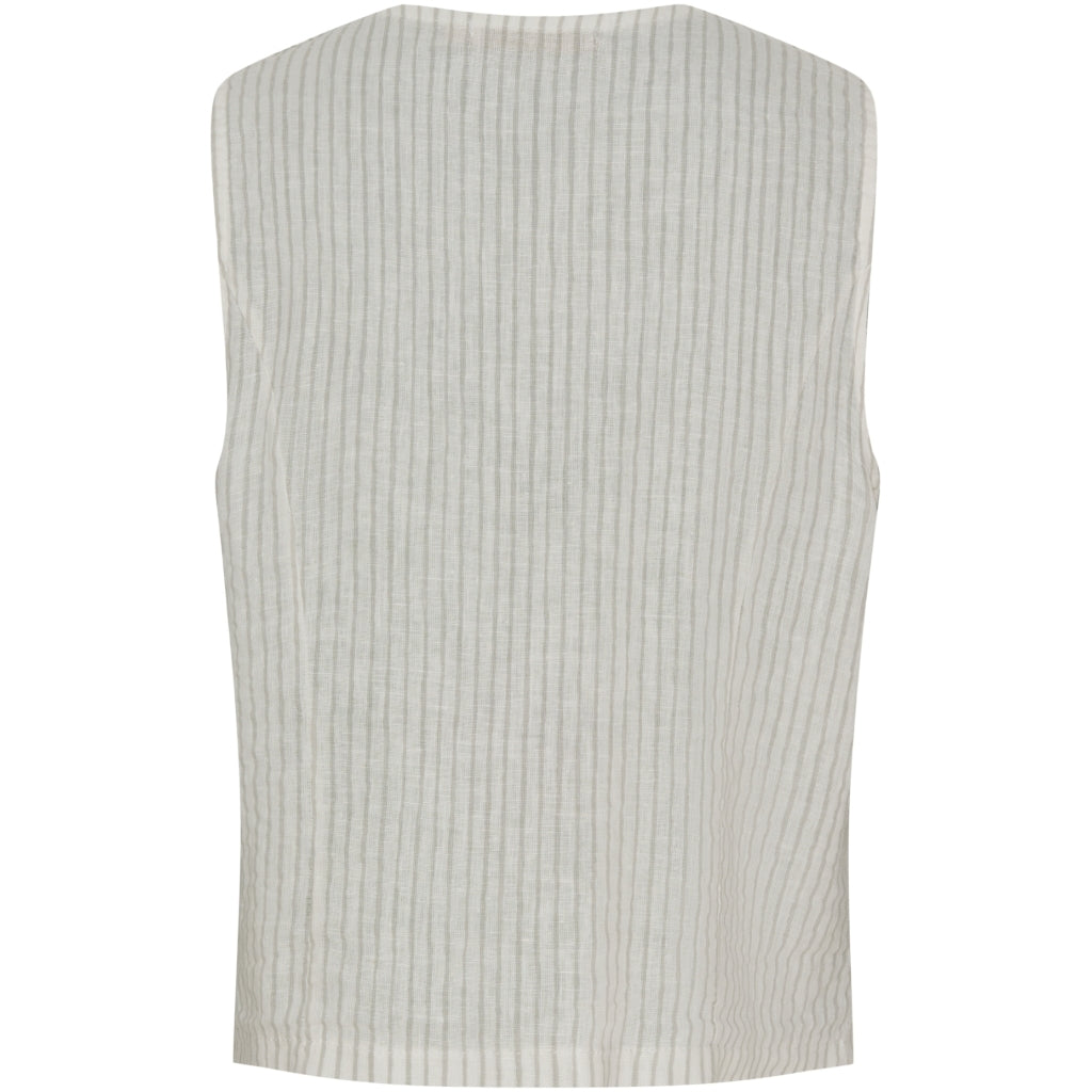 MARTA DU CHATEAU Marta Du Chateau dam väst MdcEdel Vest Stripe Grey