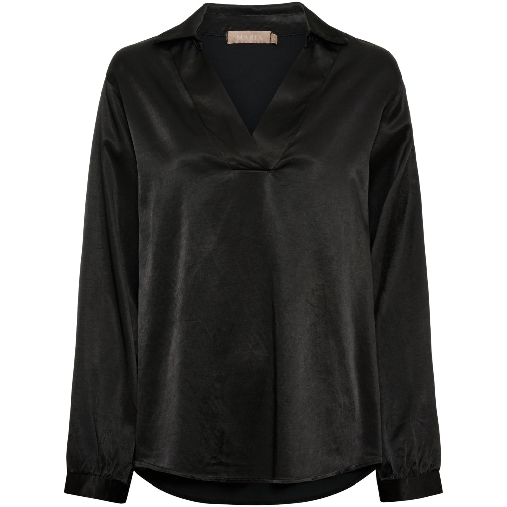 MARTA DU CHATEAU Marta du Chateau Dam Blus MdcAmoria 26144 Blouse Black