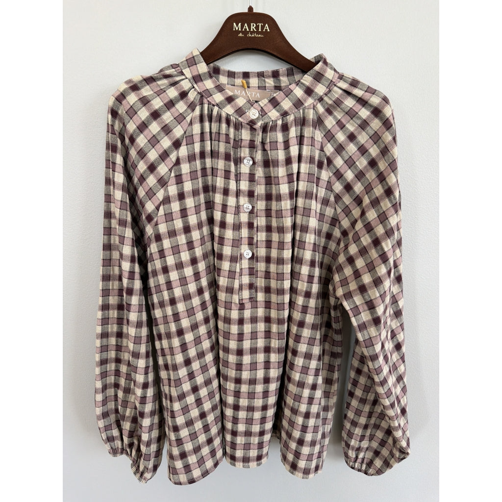 MARTA DU CHATEAU Marta du Chateau Dam Blus MdcZephyr 8787 Blouse Bordeaux5