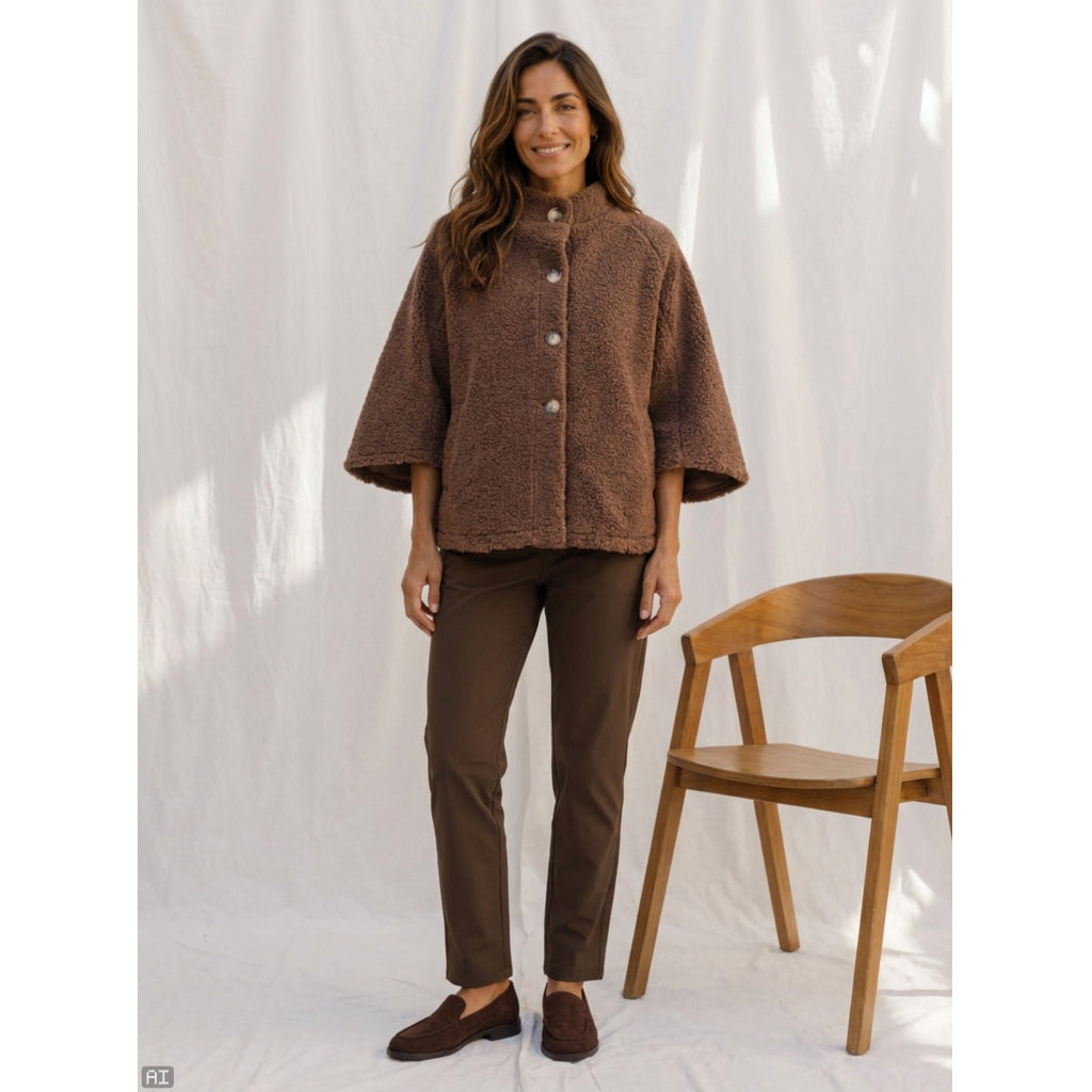 MARTA DU CHATEAU Marta du Chateau Dam Jacka MdcValencia 248370Teddy Jacket Marrone9