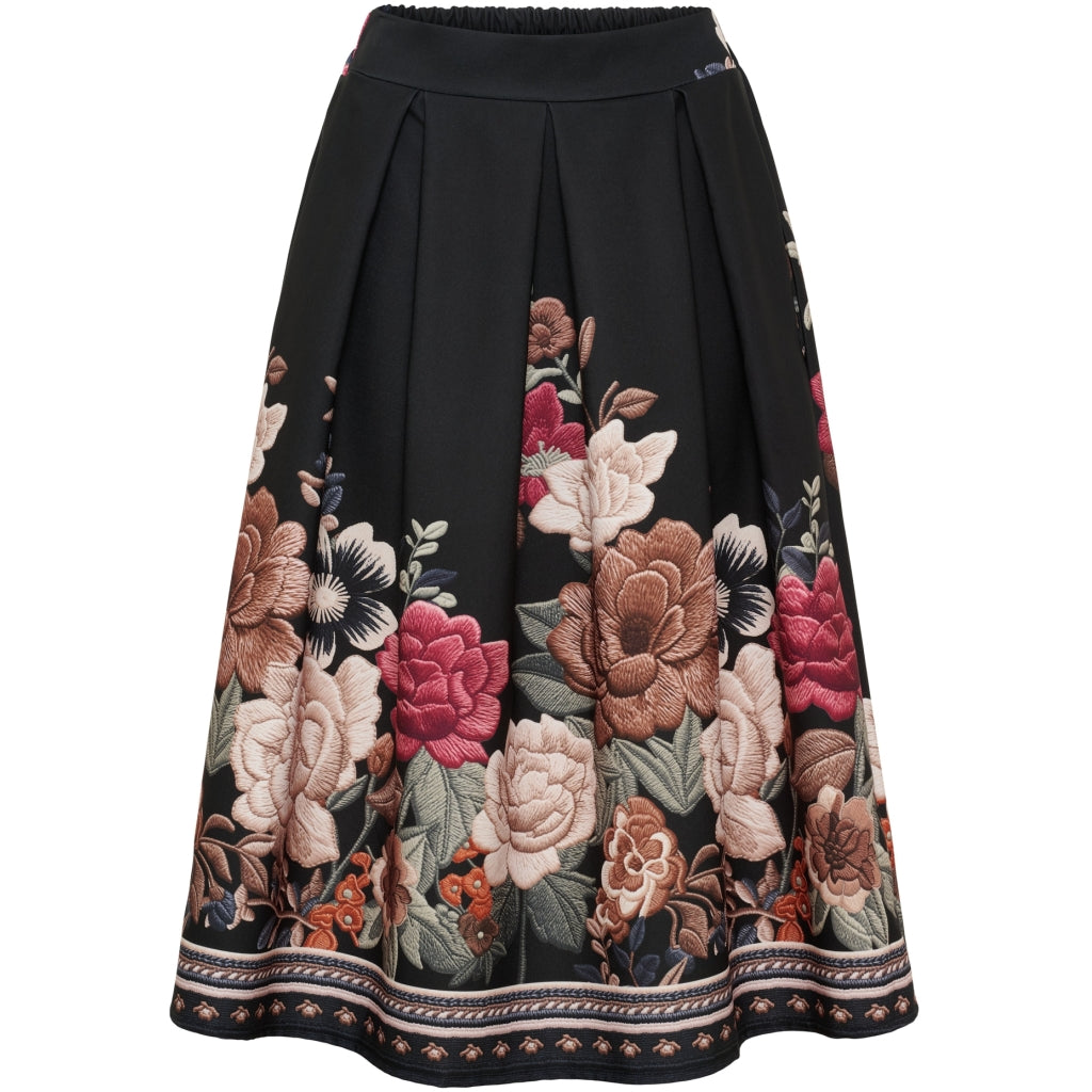 MARTA DU CHATEAU Marta du Chateau Dam Kjol MdcTarella 4911A Skirt Black Flower