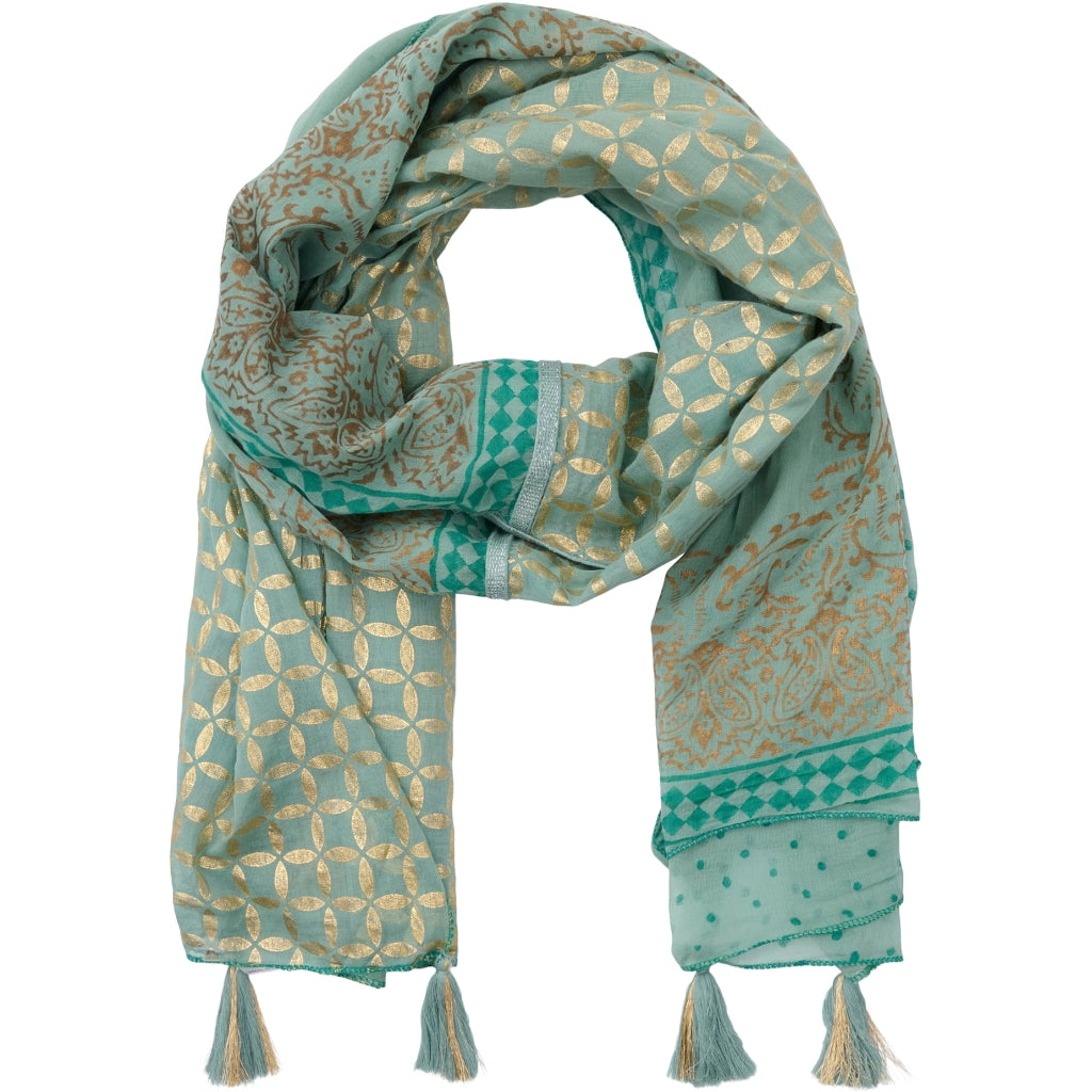 MARTA DU CHATEAU Marta du Chateau Dam Scarf MdcCyrille 0017 Scarf Green/Gold