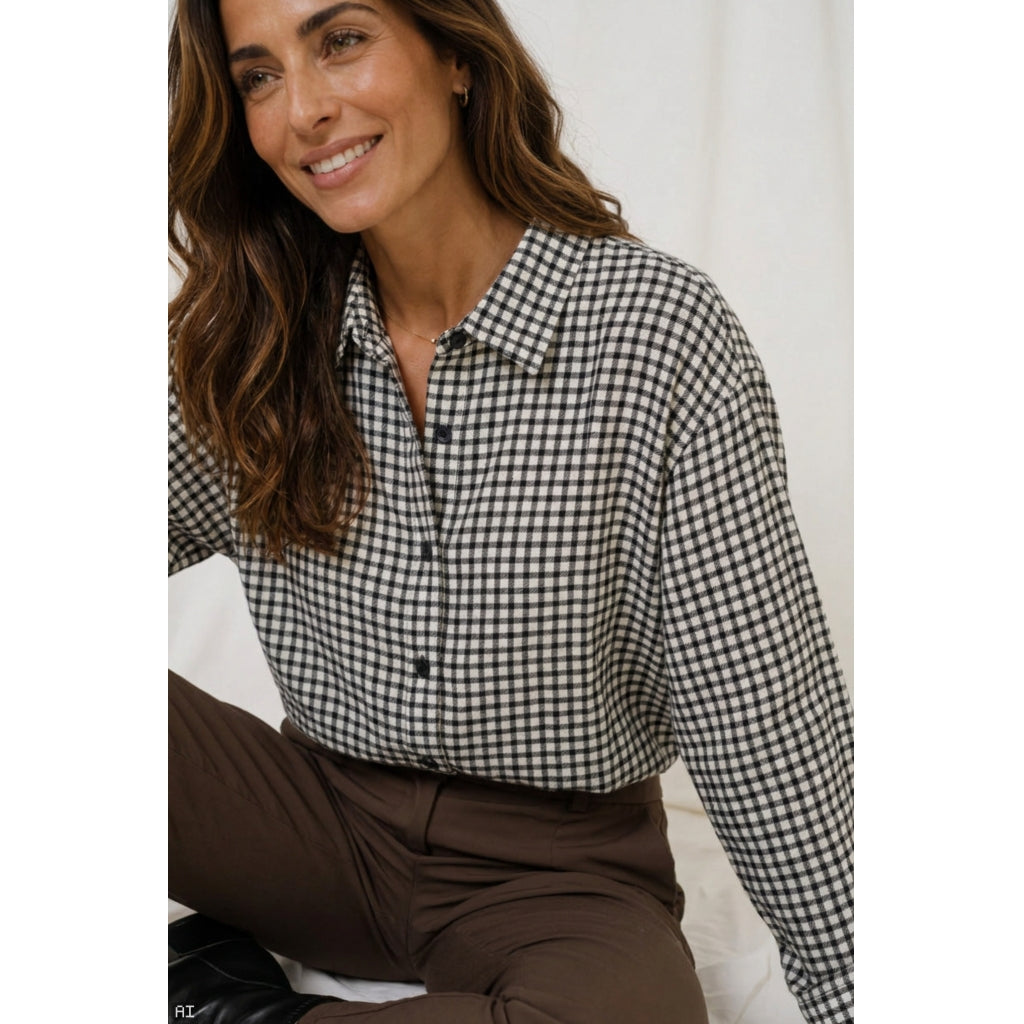 MARTA DU CHATEAU Marta du Chateau Dam Skjorta MdcThalassa 8944 Shirt Beige