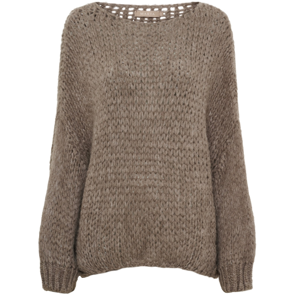 MARTA DU CHATEAU Marta du Chateau Dam Stickad MdcLumina 9730/B Knit Fango
