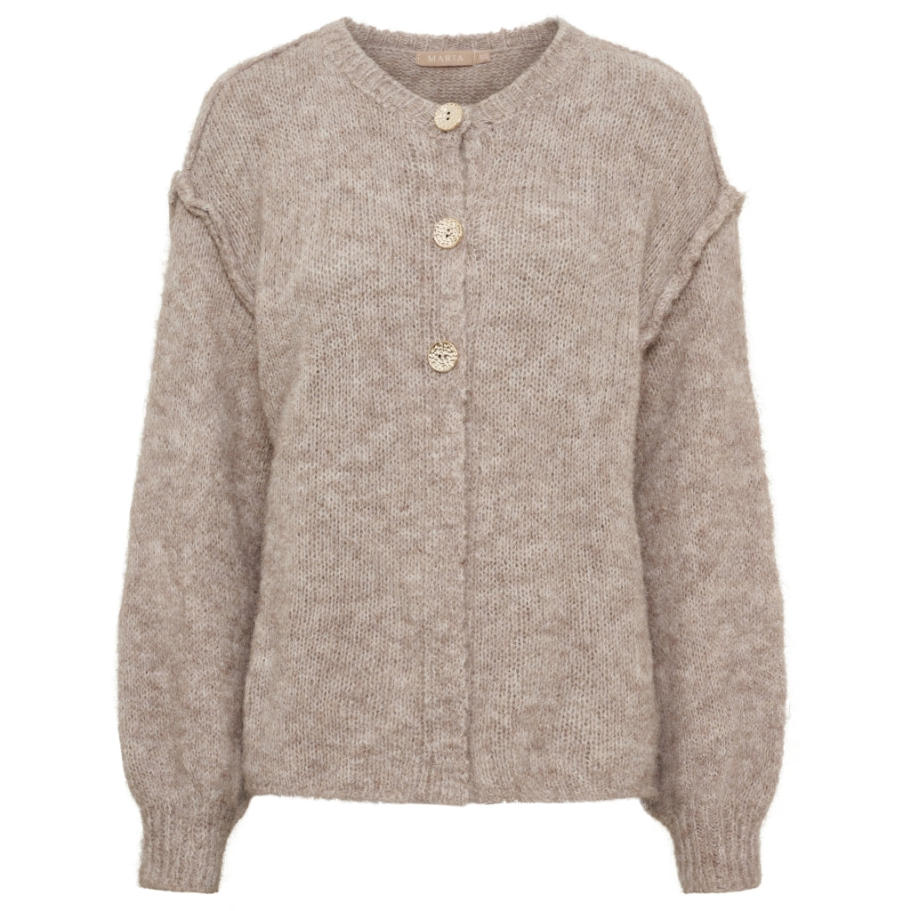 MARTA DU CHATEAU Marta du Chateau Dam Stickad MdcNovella 9735 Knit Fango