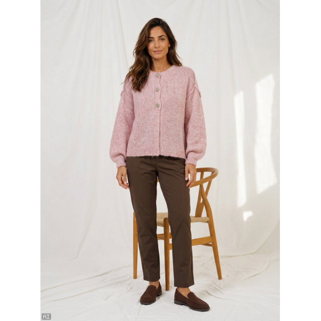 MARTA DU CHATEAU Marta du Chateau Dam Stickad MdcNovella 9735 Knit Rosa