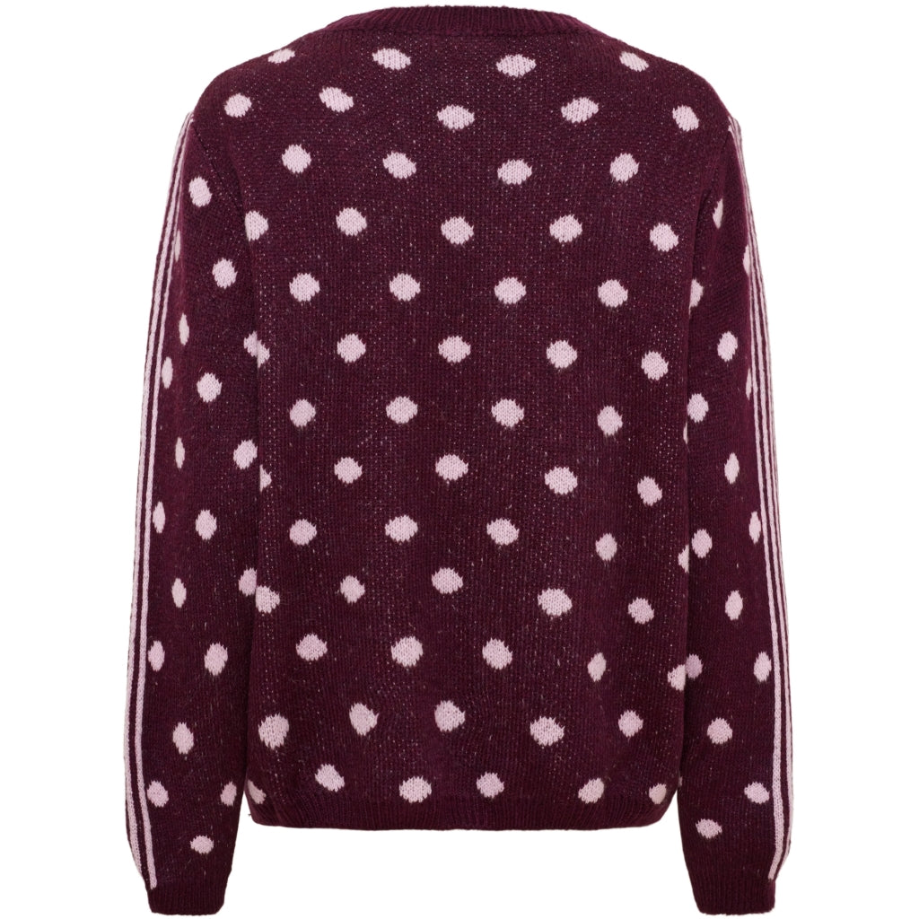 MARTA DU CHATEAU Marta du Chateau Dam Stickad Tröja MdcBellora 9730 Knit Bordeaux/Rosa