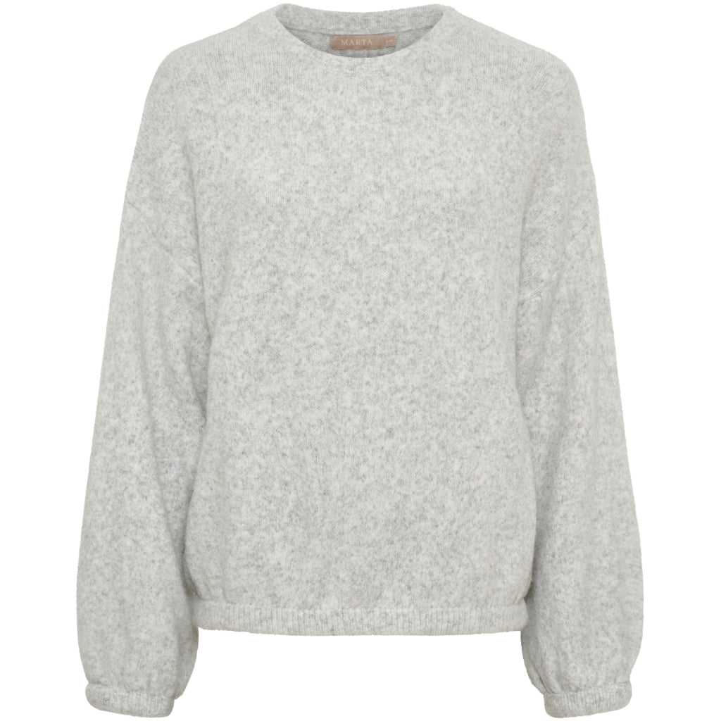 MARTA DU CHATEAU Marta du Chateau Dam Stickad tröja MdcAviva 9979 Knit Light Grey