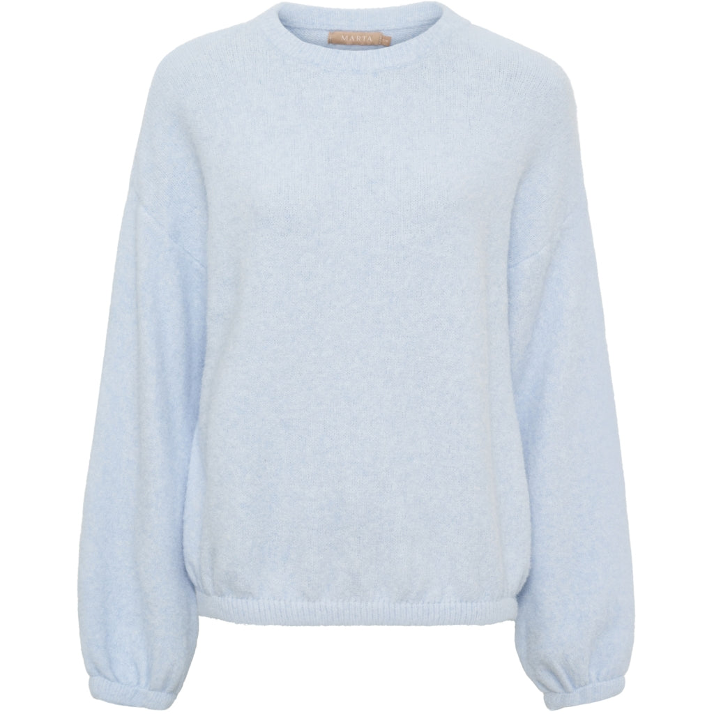 MARTA DU CHATEAU Marta du Chateau Dam Stickad tröja MdcAviva 9979 Knit Light blue