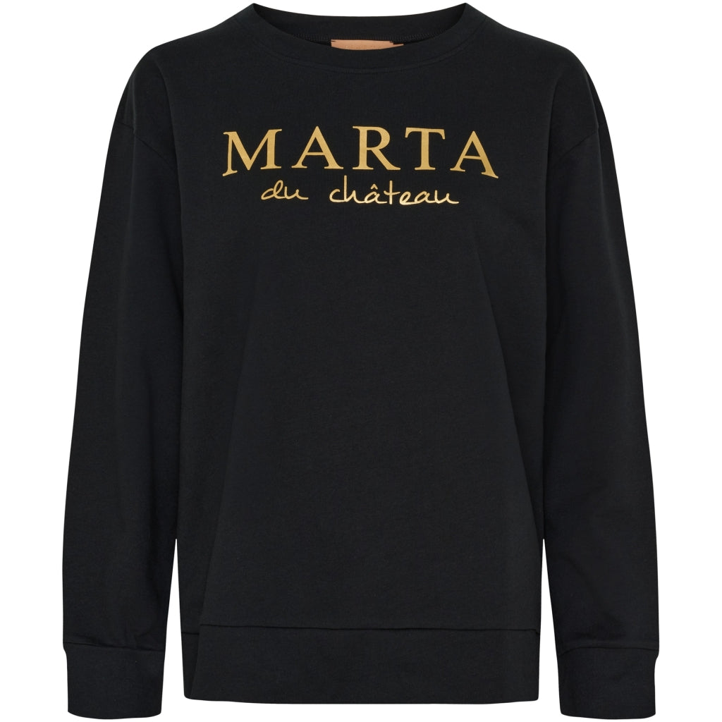 MARTA DU CHATEAU Marta du Chateau Dam Sweatshirt MdcAnnemette J-639 Sweatshirt Black