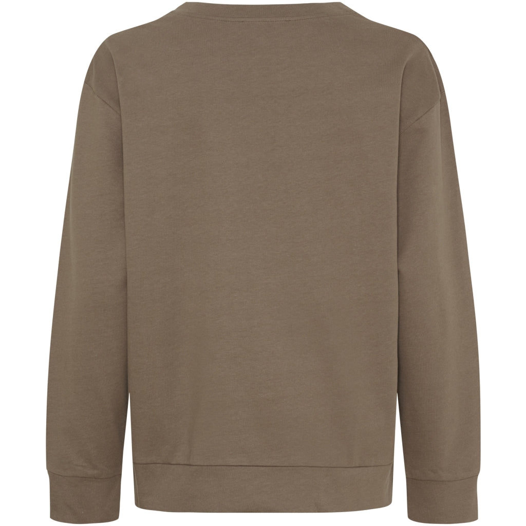 MARTA DU CHATEAU Marta du Chateau Dam Sweatshirt MdcAnnemette J-639 Sweatshirt Fango
