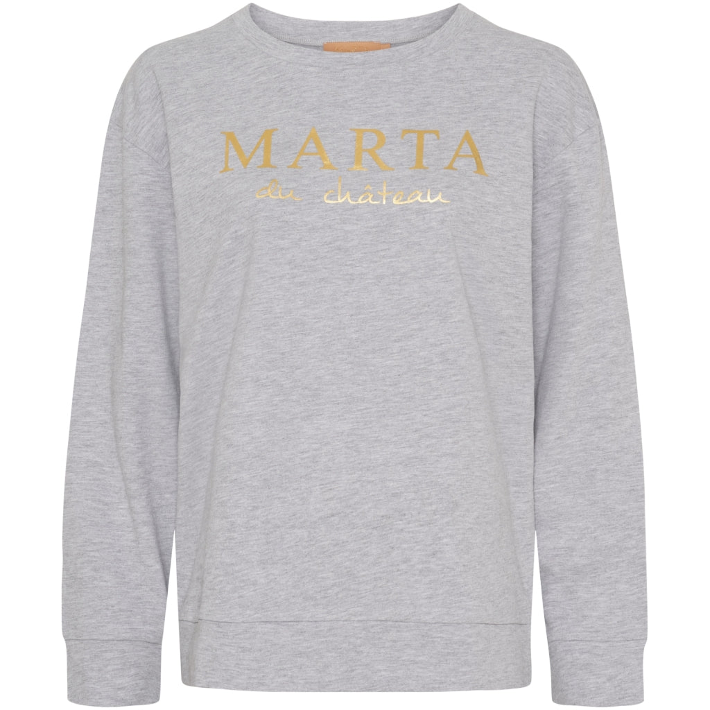 MARTA DU CHATEAU Marta du Chateau Dam Sweatshirt MdcAnnemette J-639 Sweatshirt Grey Melange