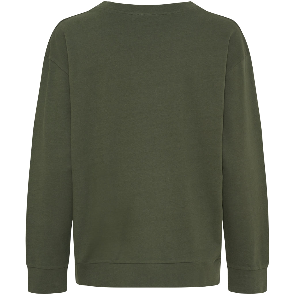MARTA DU CHATEAU Marta du Chateau Dam Sweatshirt MdcAnnemette J-639 Sweatshirt Military