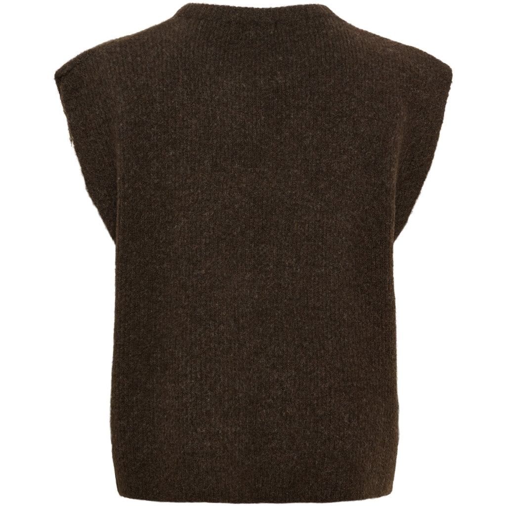 MARTA DU CHATEAU Marta du Chateau Dam Väst MdcCelestia 9980 Knit Vest Brown