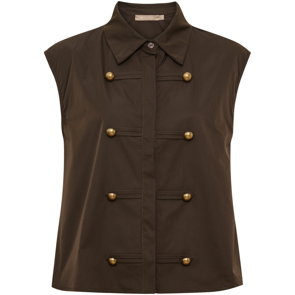 MARTA DU CHATEAU Marta du Chateau Dam Väst MdcSavella 8613 Vest Dark Brown