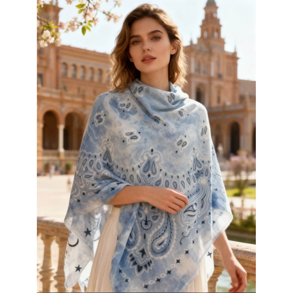 MARTA DU CHATEAU Marta du Chateau dam Scarf MdcDanna FA37254 Scarf Light blue