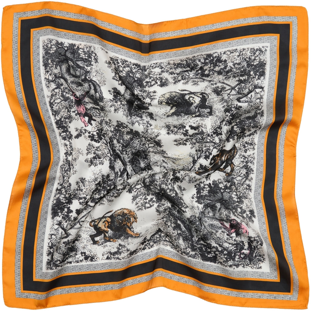 MARTA DU CHATEAU Marta du Chateau dam Scarf MdcJuline FA-Scarf Scarf Black/Orange31274