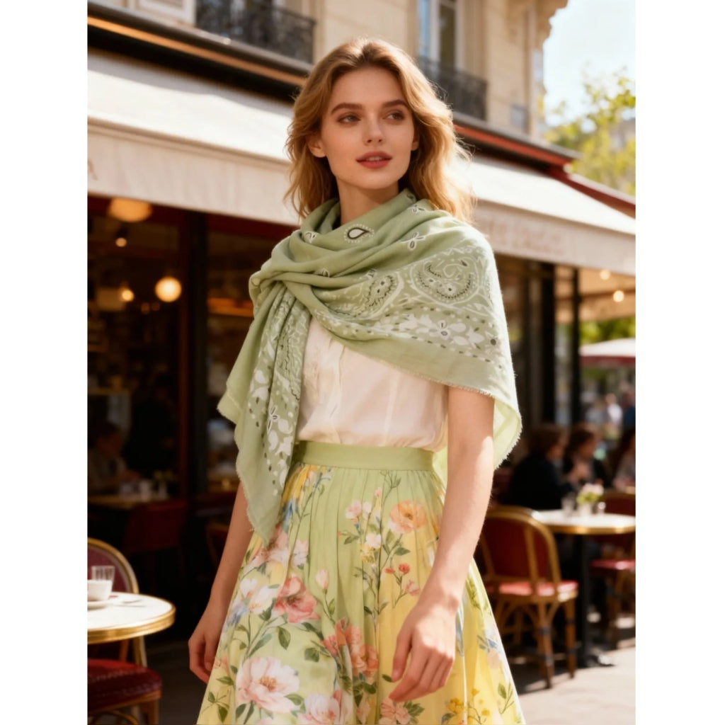 MARTA DU CHATEAU Marta du Chateau dam Scarf MdcLeah FA37258 Scarf Light Green