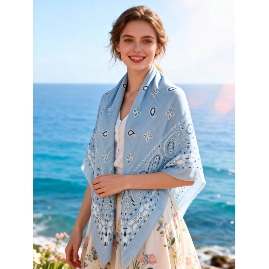MARTA DU CHATEAU Marta du Chateau dam Scarf MdcLeah FA37258 Scarf Light blue
