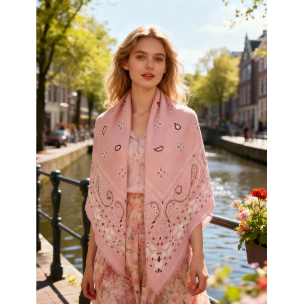 MARTA DU CHATEAU Marta du Chateau dam Scarf MdcLeah FA37258 Scarf Rosa