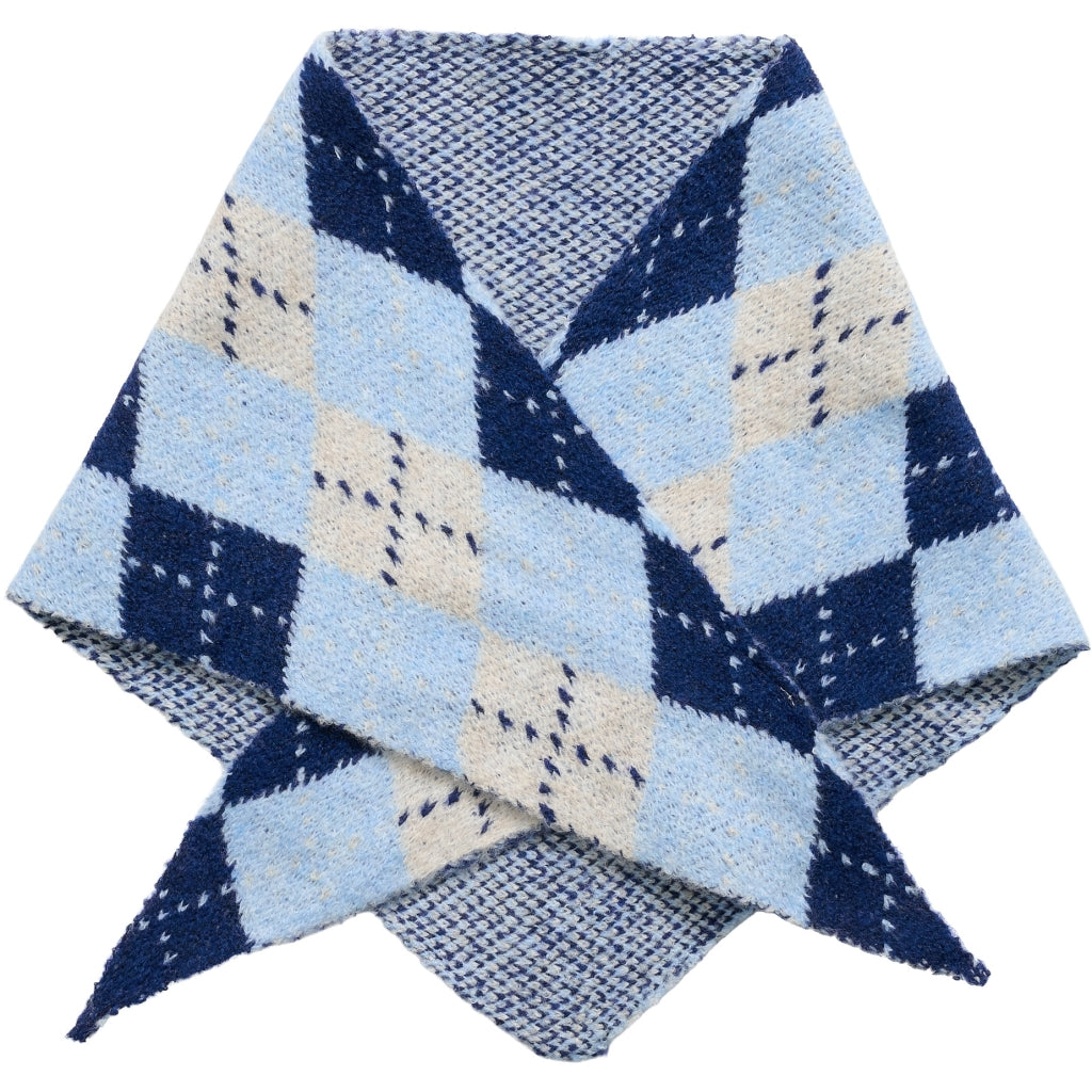 MARTA DU CHATEAU Marta du Chateau dam Scarf MdcMaxi BA-3512 Scarf Navy/Light Blue