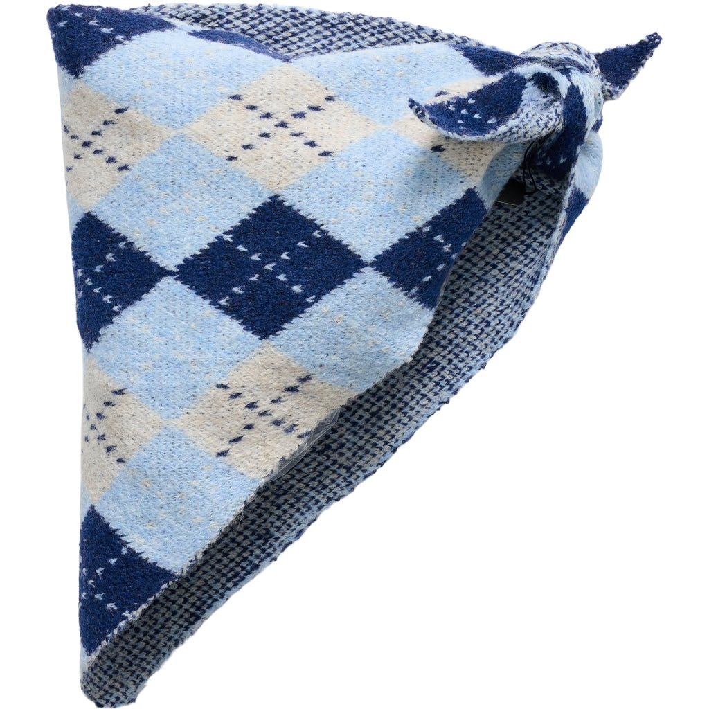 MARTA DU CHATEAU Marta du Chateau dam Scarf MdcMaxi BA-3512 Scarf Navy/Light Blue